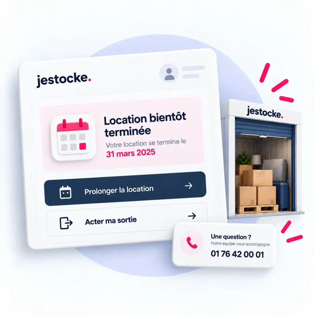Fin de location d'un espace de stockage